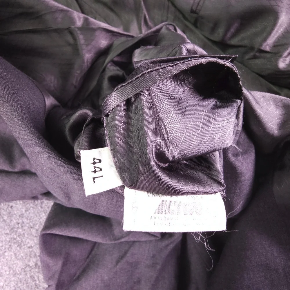Hart Schaffner Marx 2 Piece Suit Mens 44L 30X32 Dark Gray 2 Button‎ Wool